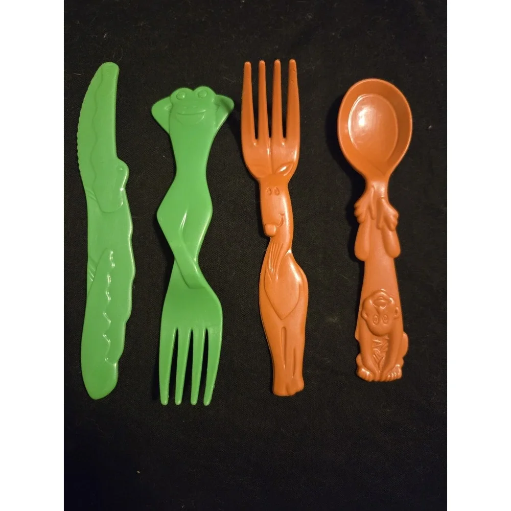 Vintage Zoo Pal Cutlery Set Of 4